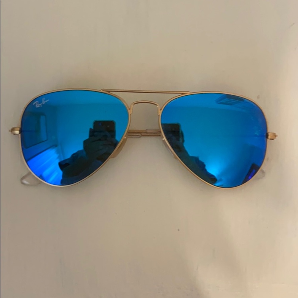 Blue Tinted Ray-Ban Aviators